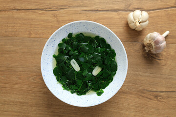 Sayur Bening Daun Kelor or Moringa Oleifera Clear Soup