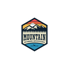 mountain logo vector design emblem