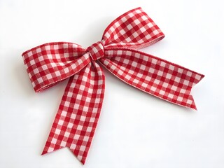 red bow on a blue background