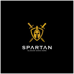 spartan logo and vector design helmet and head