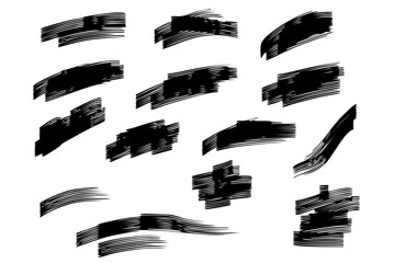 Wet Brush Stroke Vector Pack &ndash; Grunge Ink Brushlines