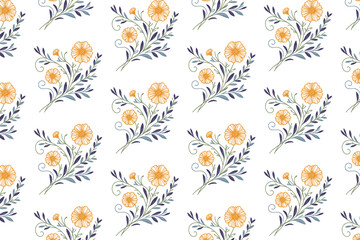 floral seamless sketch, one line rose texture, cotton pattern design, modern textile print, table top fabric art

