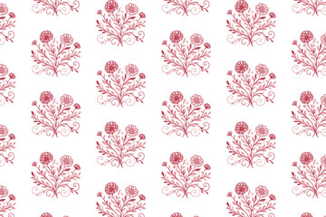 wrapping paper floral sketch, seamless cotton pattern, hand drawn flower design, table top texture, modern textile art

