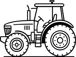 Tractor Farm Vehicle vector black silhouette cricut design for T-Shirt