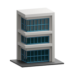 Residential building 3d illustration