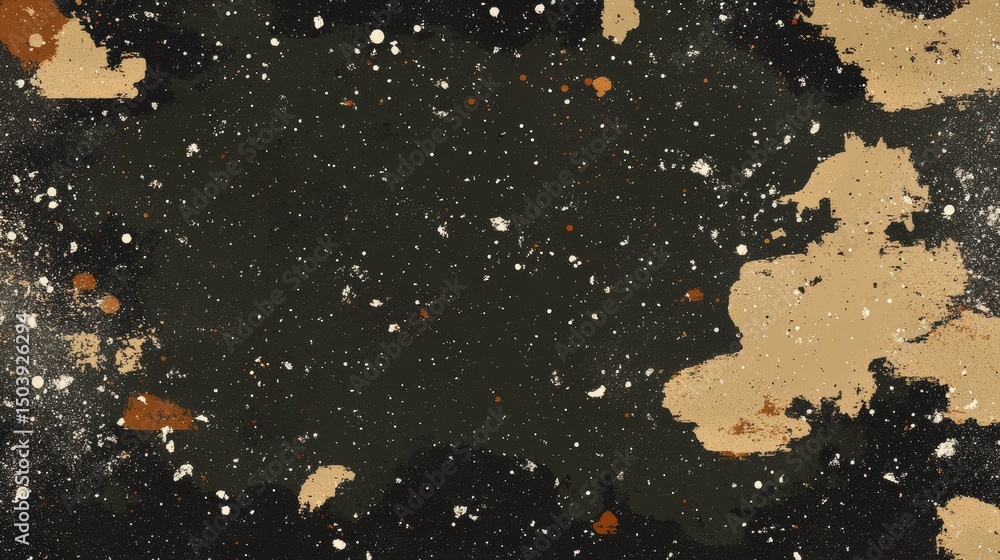 Poster abstract grunge texture with splatters and stains in brown and white, adding depth and character to 