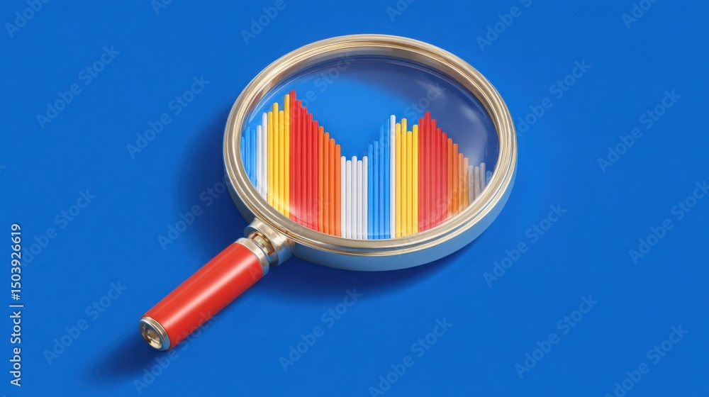 Poster a simple yet effective icon concept of an ai-refined fib magnet reaction analyzer for data analysis 
