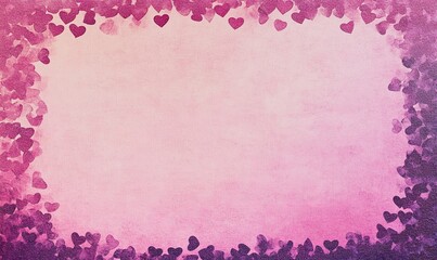 Pink background with pink hearts in the corners and center, pink gradient background
