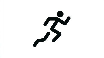 Gradient silhouette of a runner in a very energetic sprint or running position and Ideal for sportswear brands, running shoes, fitness equipment or athlete nutritional supplements