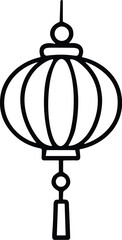 Fototapeta premium Lantern vector black silhouette cricut design for T-Shirt