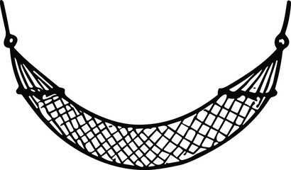 Hammock vector black silhouette cricut design for t-shirt