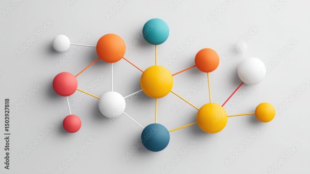 Poster innovative abstract visual concept for collaborative impact chart icon highlighting team effectivene