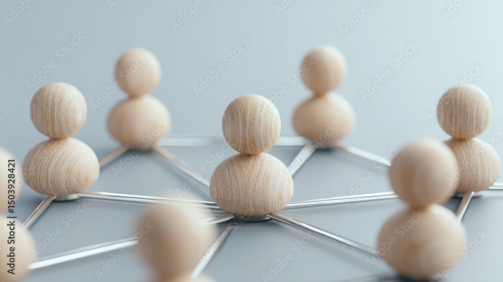 Poster corporate trust network icon concept featuring a minimal web structure representing relationships an