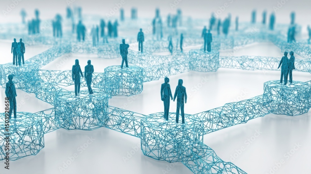 Aufkleber decentralized fib trust circle overlay icon concept for enhancing communication and collaboration in
