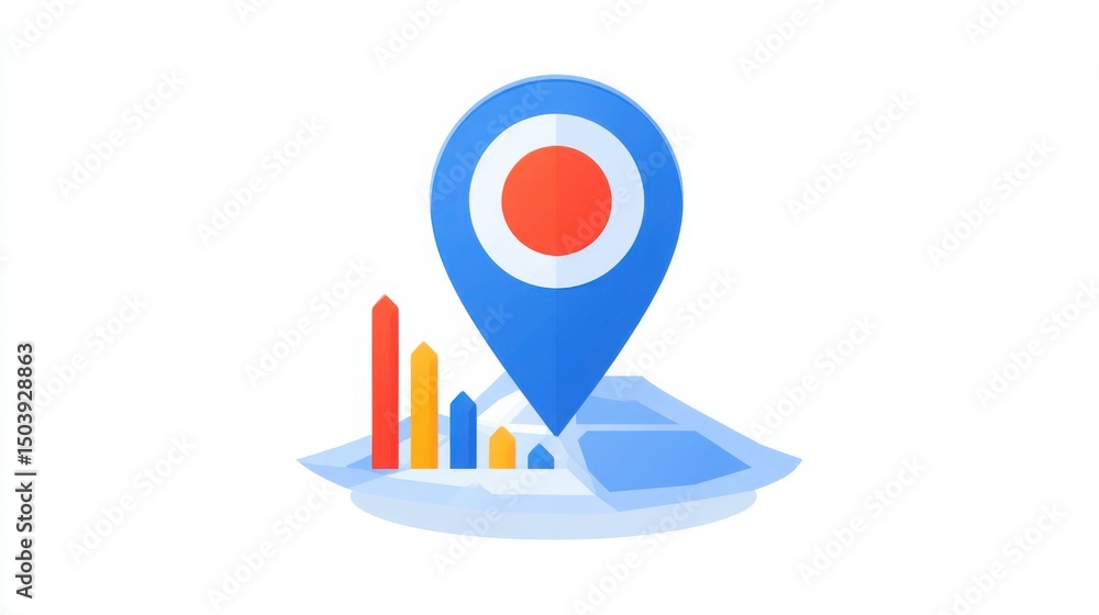 Poster disinflation zone visualizer icon concept map representing economic trends and analytics with graphi