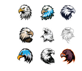 Eagle face vector logo 1