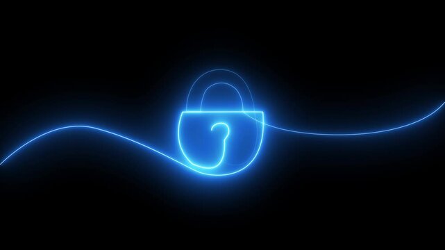 Security icon digital code black background. 