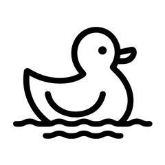 Obraz premium Vector icon of a cute duck floating on water on transparent background for bathtime fun and childhood concept