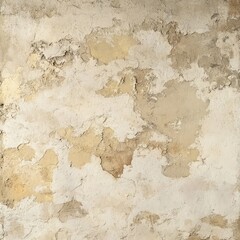 Textured beige and gold wall with distressed, mottled, and chipped plaster effect