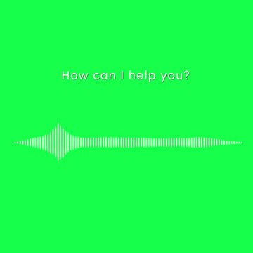 Voice assistance technology visualization animation, transparent 4K video, green screen