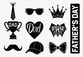 Father’s Day Clipart for Sublimation & Print, Father’s Day Silhouette SVG Cricut
