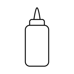 Ketchup bottle line icon, Sauce bottle  line icon.Vector illustration design.
