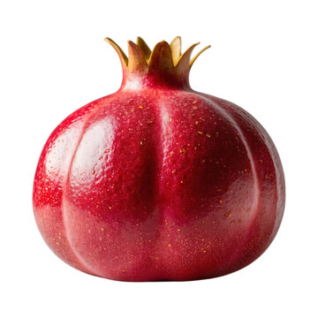 Fresh and vibrant pomegranate fruit isolated against a deep Transparent background for design purposes