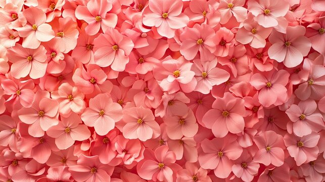 Pink gradient background with pink flowers