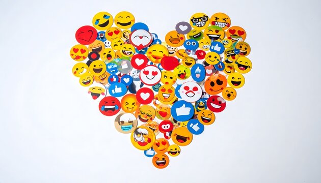 Heart Shape Made of Emojis