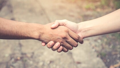 Stylized Image of Two Hands Shaking for International Day of Friendship