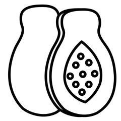 illustration papaya fruit