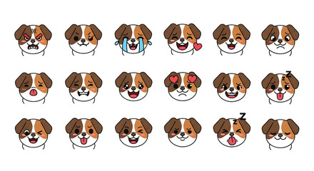 emoji pack with adorable cartoon emoticons