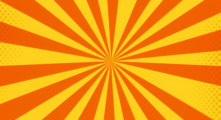 bright radial background in orange and yellow colors