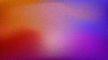 Red coral fire orange yellow gold white pink lilac purple violet blue abstract background. Color gradient ombre blur. Rough grain noise