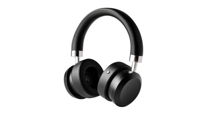 Sleek Audio Companion: An up-close shot showcasing an elegant pair of black headphones, blending a modern design with refined audio quality, ready to transport you into a world of immersive sound.