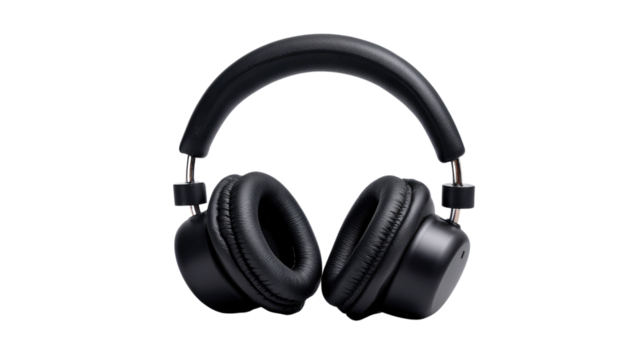 Immersive Audio: A modern, high-fidelity, black headphone, offering exceptional sound quality and a sleek design for a premium audio experience.