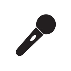 A simple black outline of a microphone.