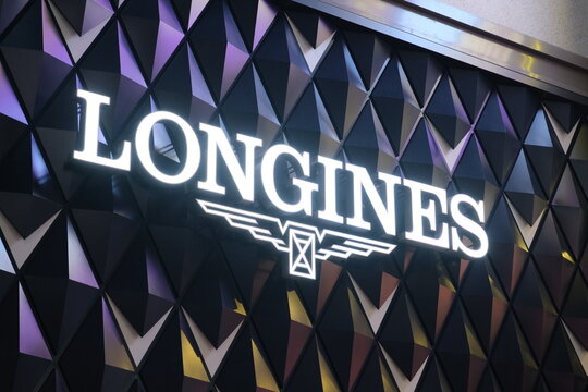 Shanghai,China-Feb.14th 2025: Longines company brand logo 