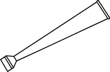 Flashlight Beaming Upward Line Art Vector Illustration