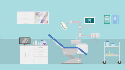 illustration of dental desk