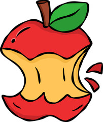 Apple Cartoon Vector Icon Illustration