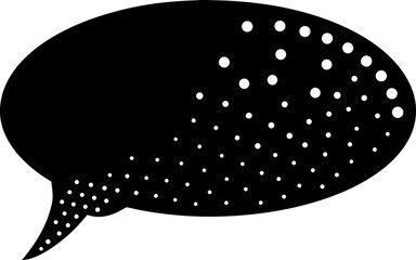 Speech Bubble With Dots Silhouette Vector Illustration