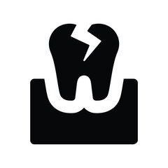 Broken tooth icon