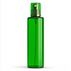 Emerald Green Plastic Spray Bottle Mockup, Empty Cosmetic Container