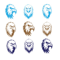 Eagle face vector logo 2