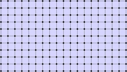 A pattern of black and white squares on a lavender blue or light blue background. The squares are arranged in a grid, with some squares overlapping each other. The overall effect is a simple