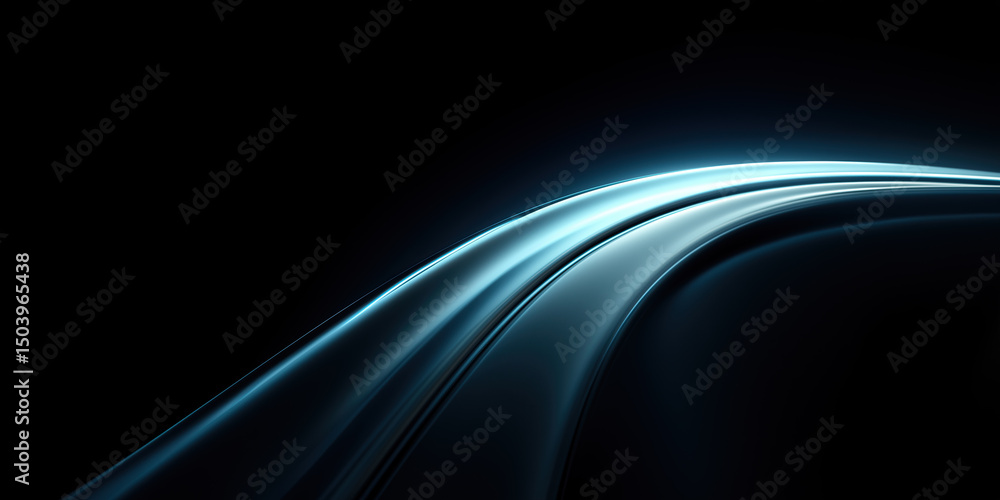 Poster abstract futuristic motion trails and dynamic arc