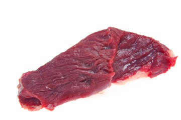 Obraz premium Raw beef on a white background