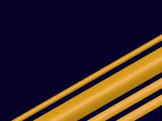 abstract background with golden stripes. Golden stripes on dark blue background. Premium template for banner and wallpaper.