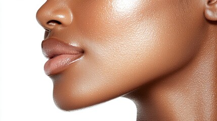 Obraz premium Glowing Skin, Closeup of Woman's Face